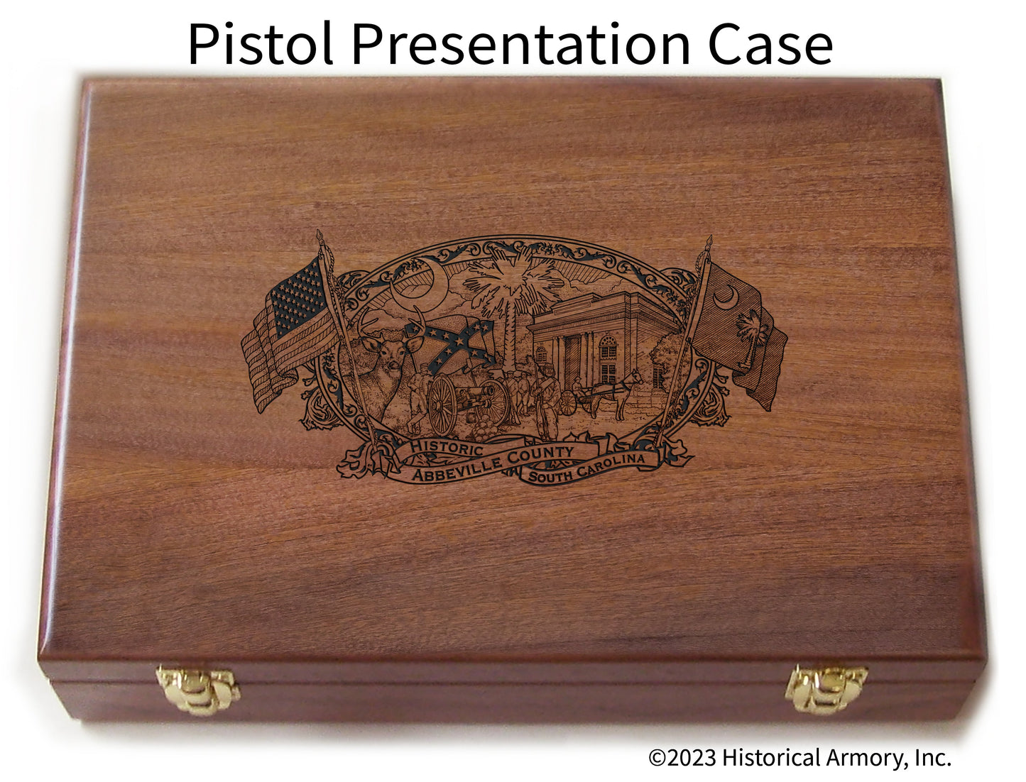 Abbeville County South Carolina Engraved .45 Auto Ruger 1911 Presentation Case