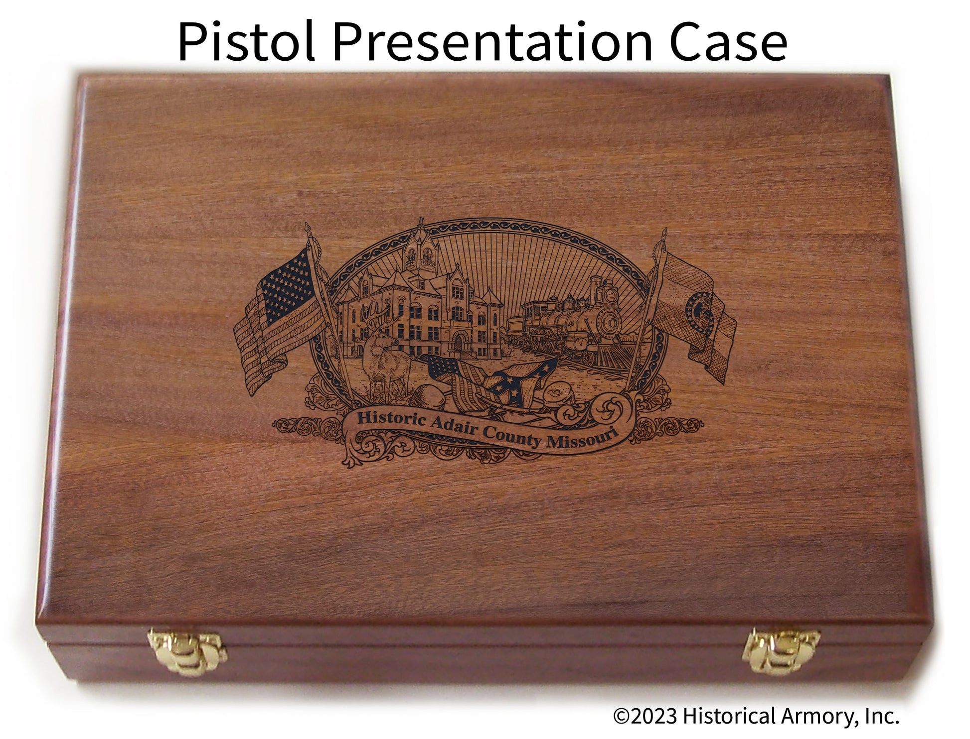 Adair County Missouri Engraved .45 Auto Ruger 1911 Presentation Case