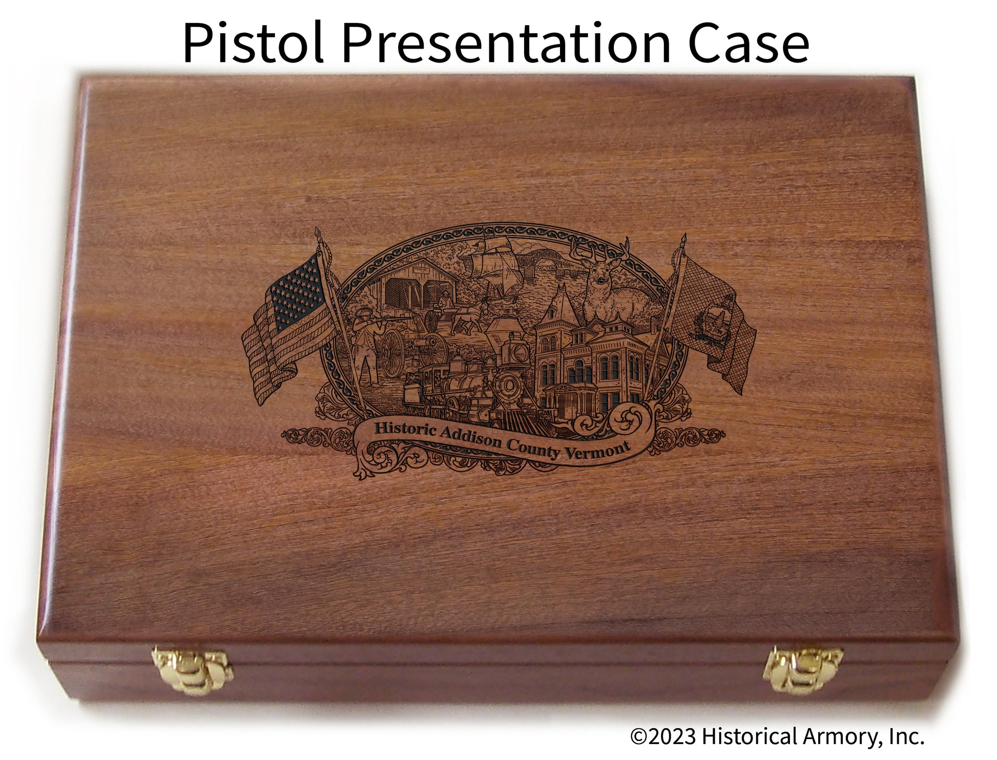 Addison County Vermont Engraved .45 Auto Ruger 1911 Presentation Case