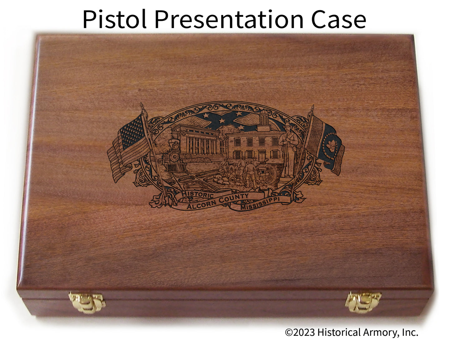 Alcorn County Mississippi Engraved .45 Auto Ruger 1911 Presentation Case