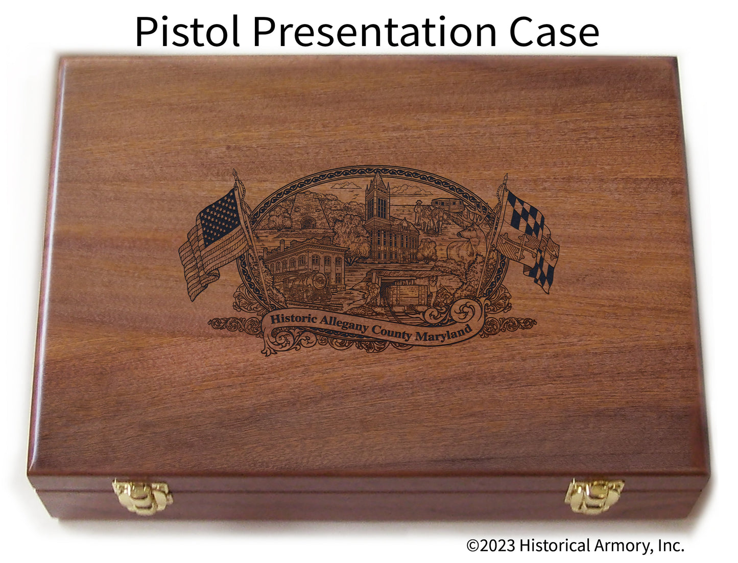 Allegany County Maryland Engraved .45 Auto Ruger 1911 Presentation Case