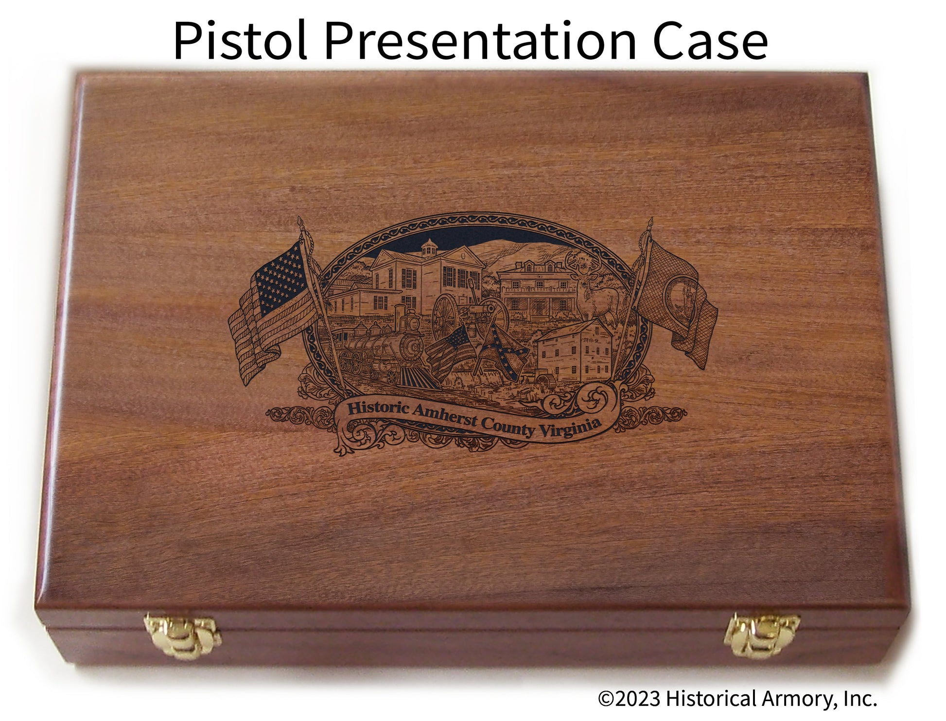 Amherst County Virginia Engraved .45 Auto Ruger 1911 Presentation Case