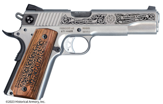 Anderson County Tennessee Engraved .45 Auto Ruger 1911