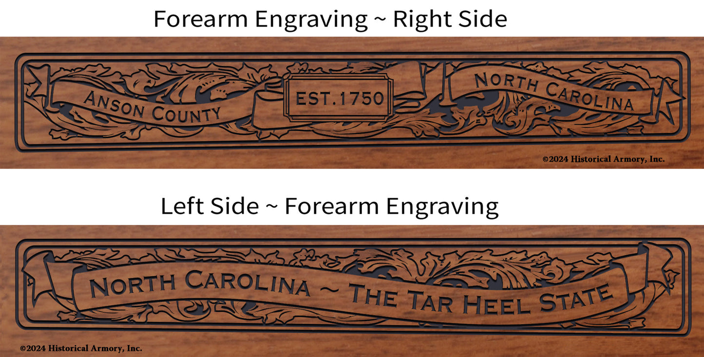 Anson County North Carolina Engraved Rifle Forearm