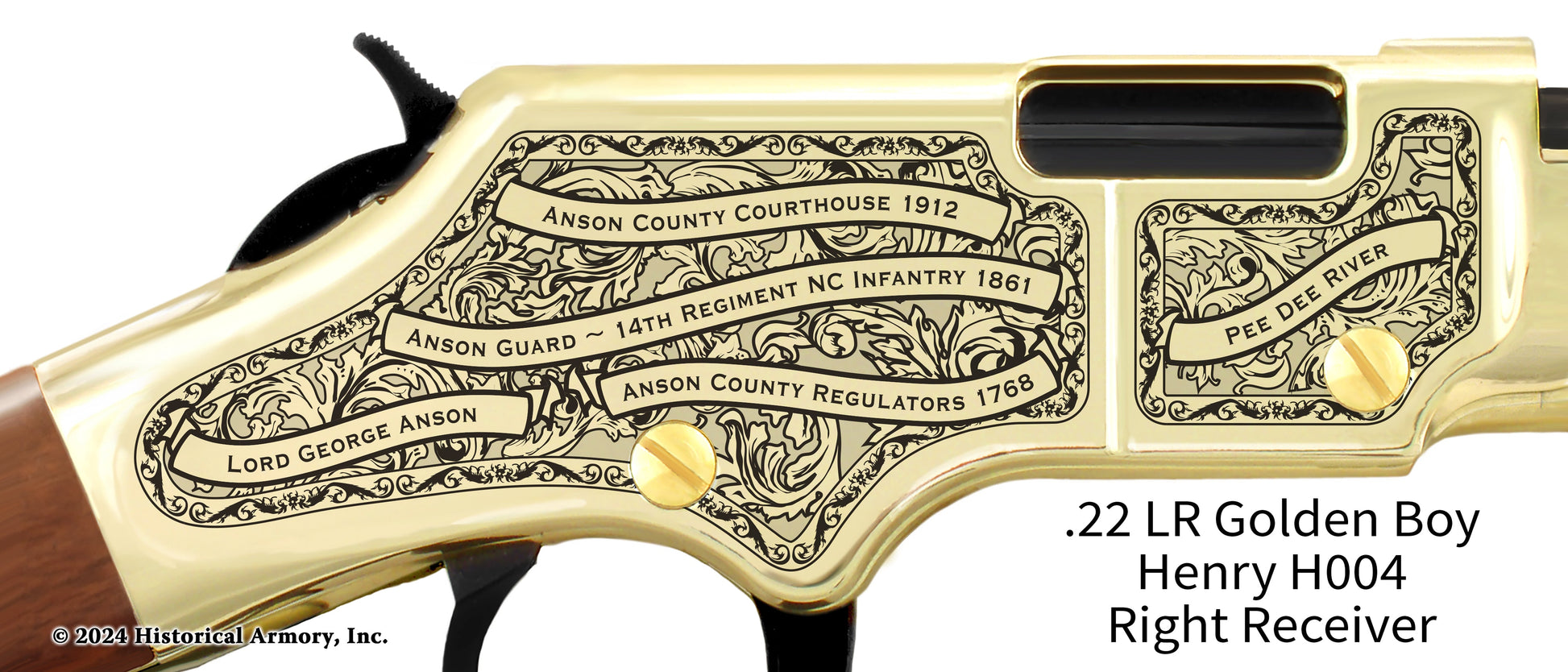 Anson County North Carolina Engraved Henry Golden Boy Rifle