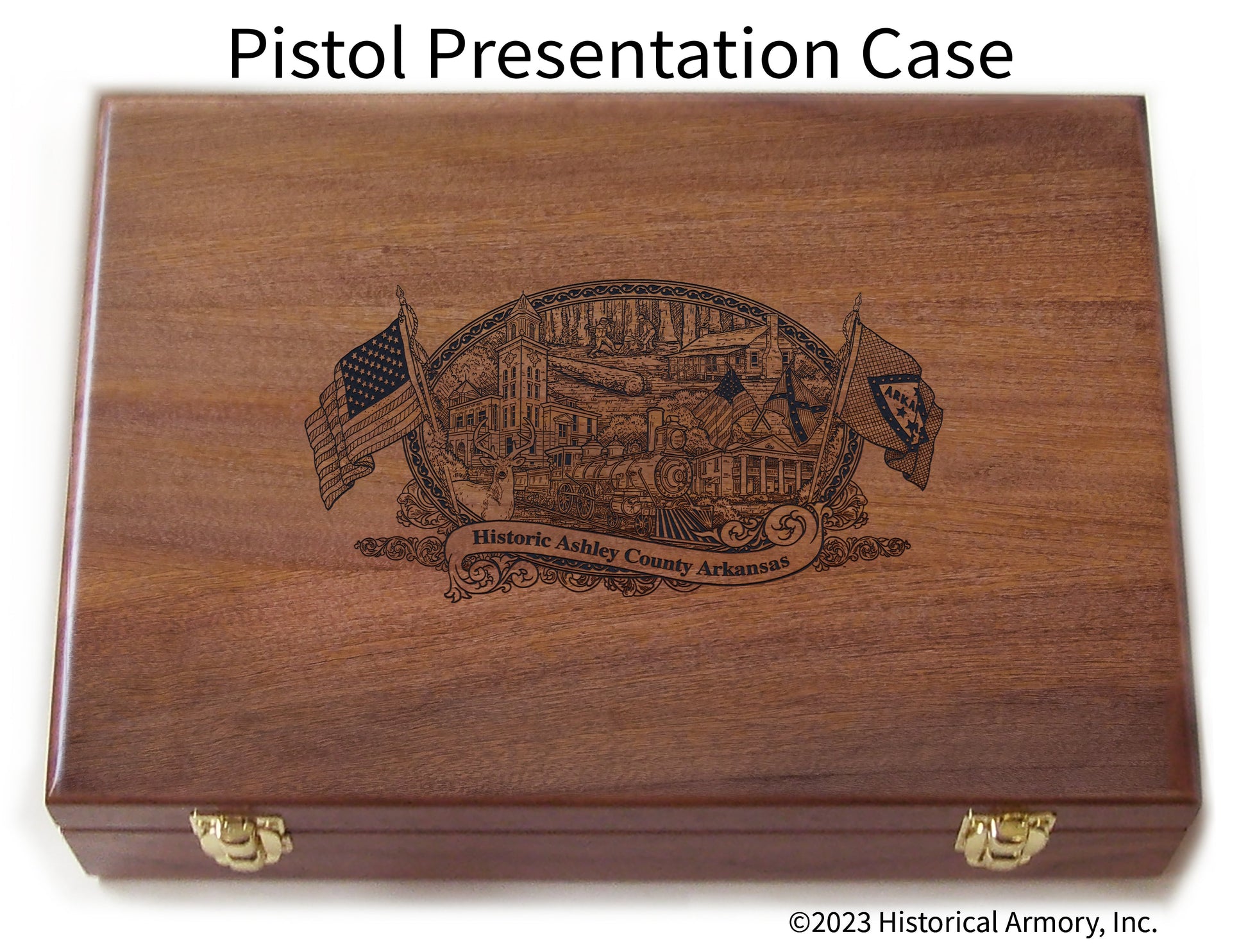 Ashley County Arkansas Engraved .45 Auto Ruger 1911 Presentation Case