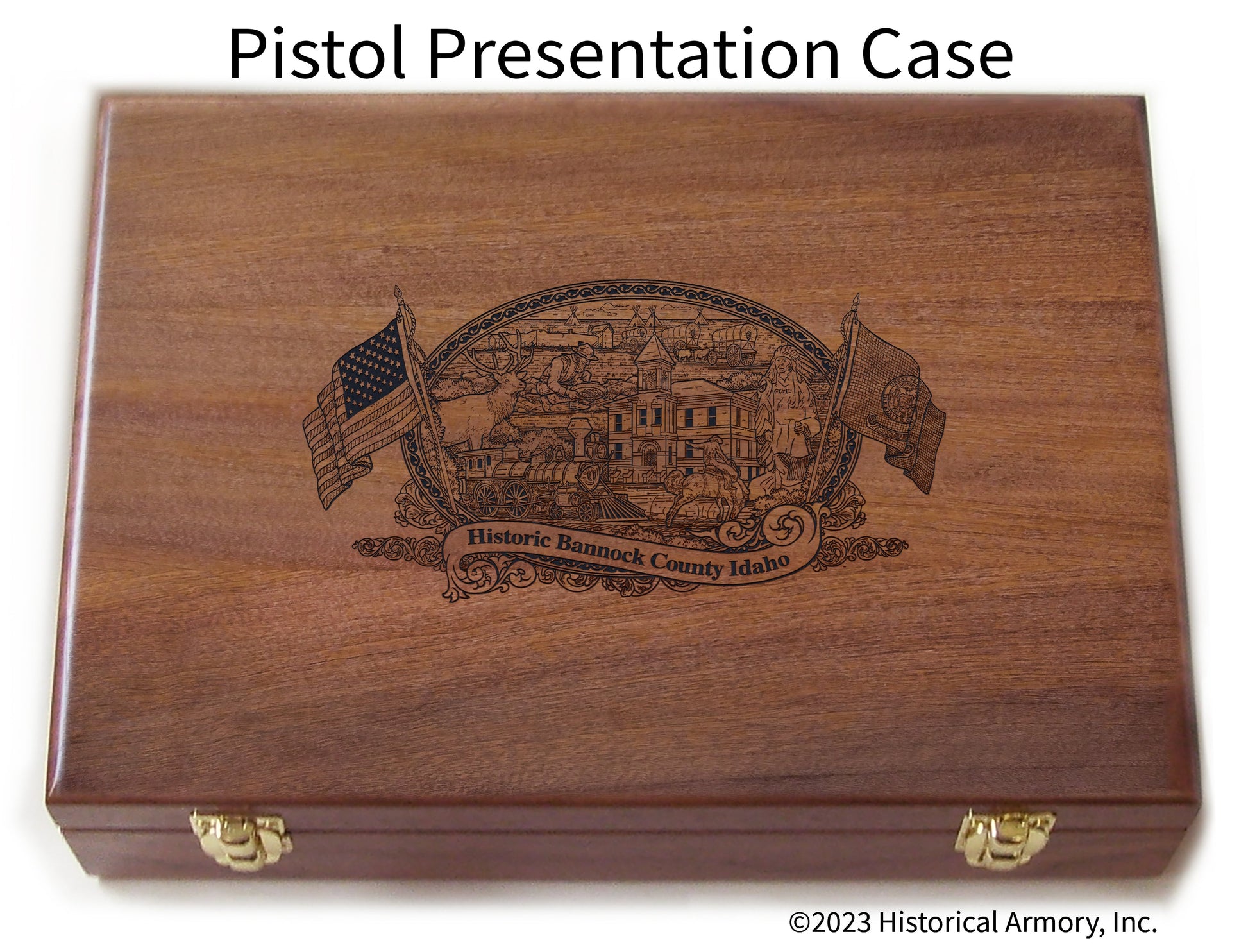 Bannock County Idaho Engraved .45 Auto Ruger 1911 Presentation Case