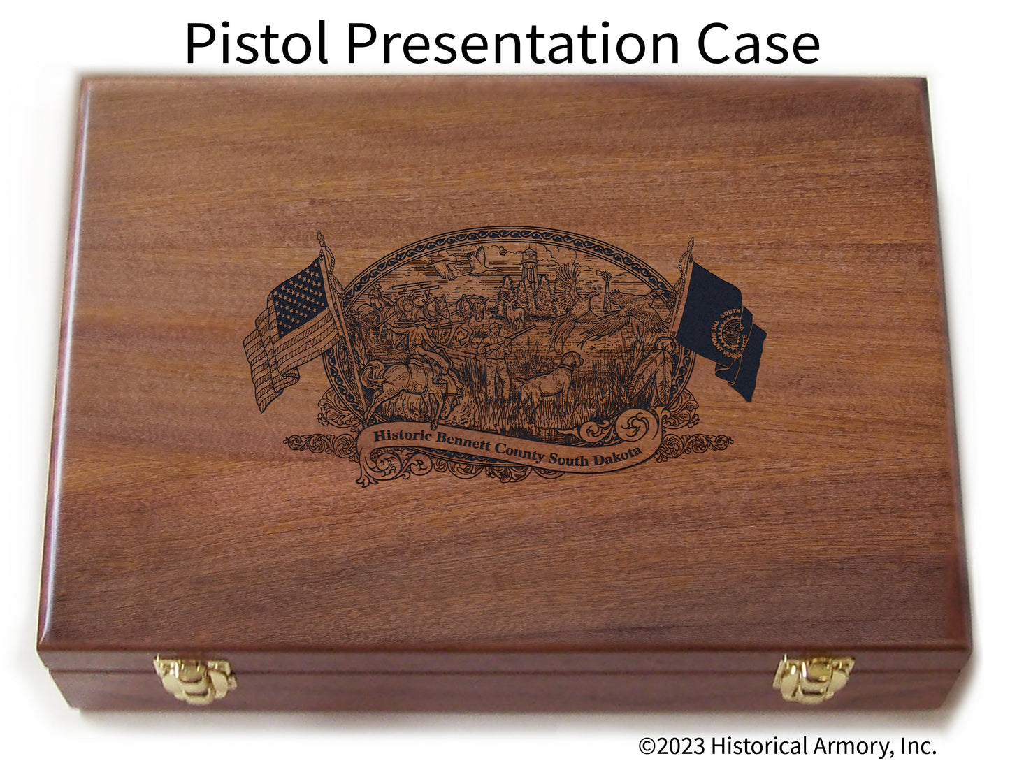 Bennett County South Dakota Engraved .45 Auto Ruger 1911 Presentation Case