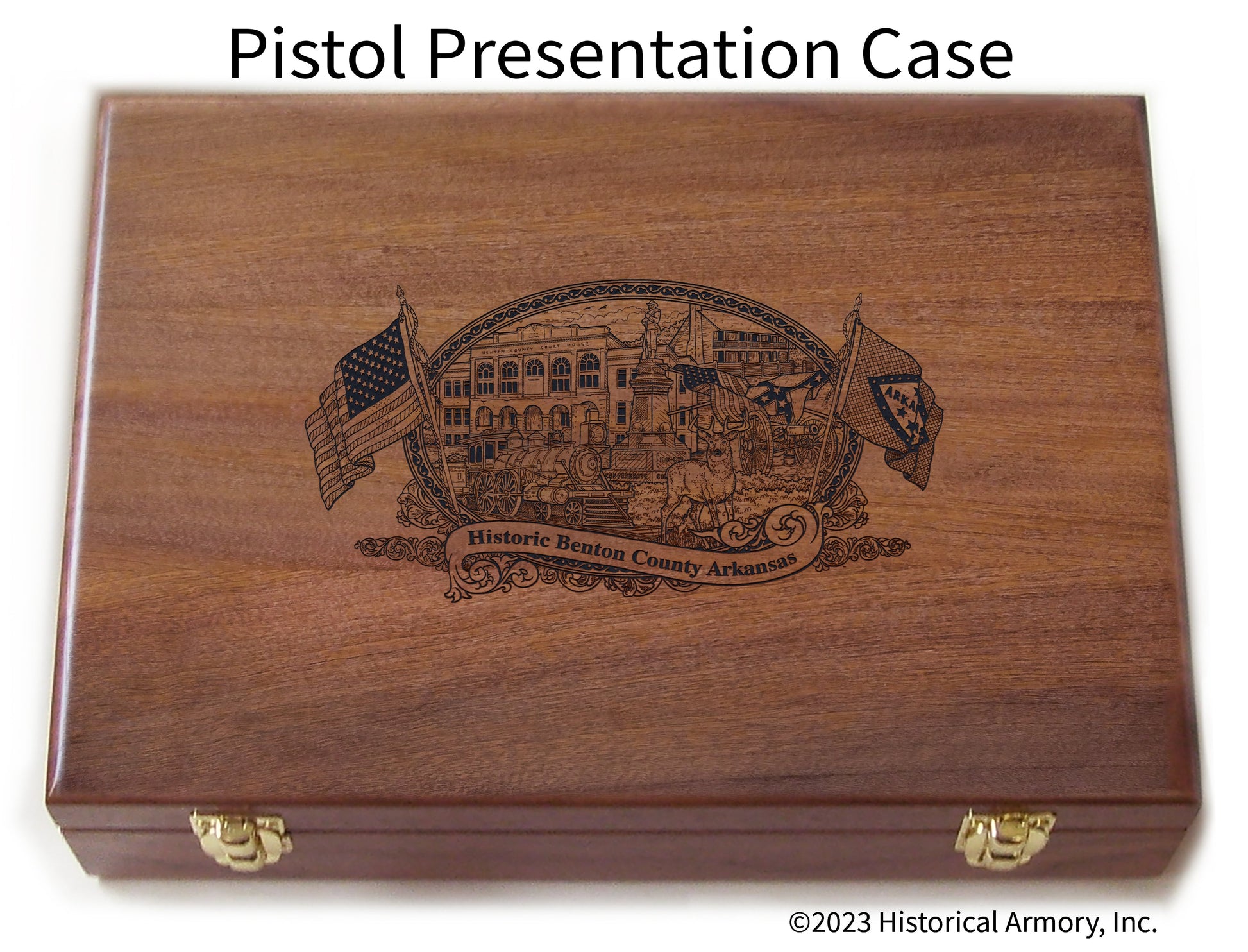 Benton County Arkansas Engraved .45 Auto Ruger 1911 Presentation Case