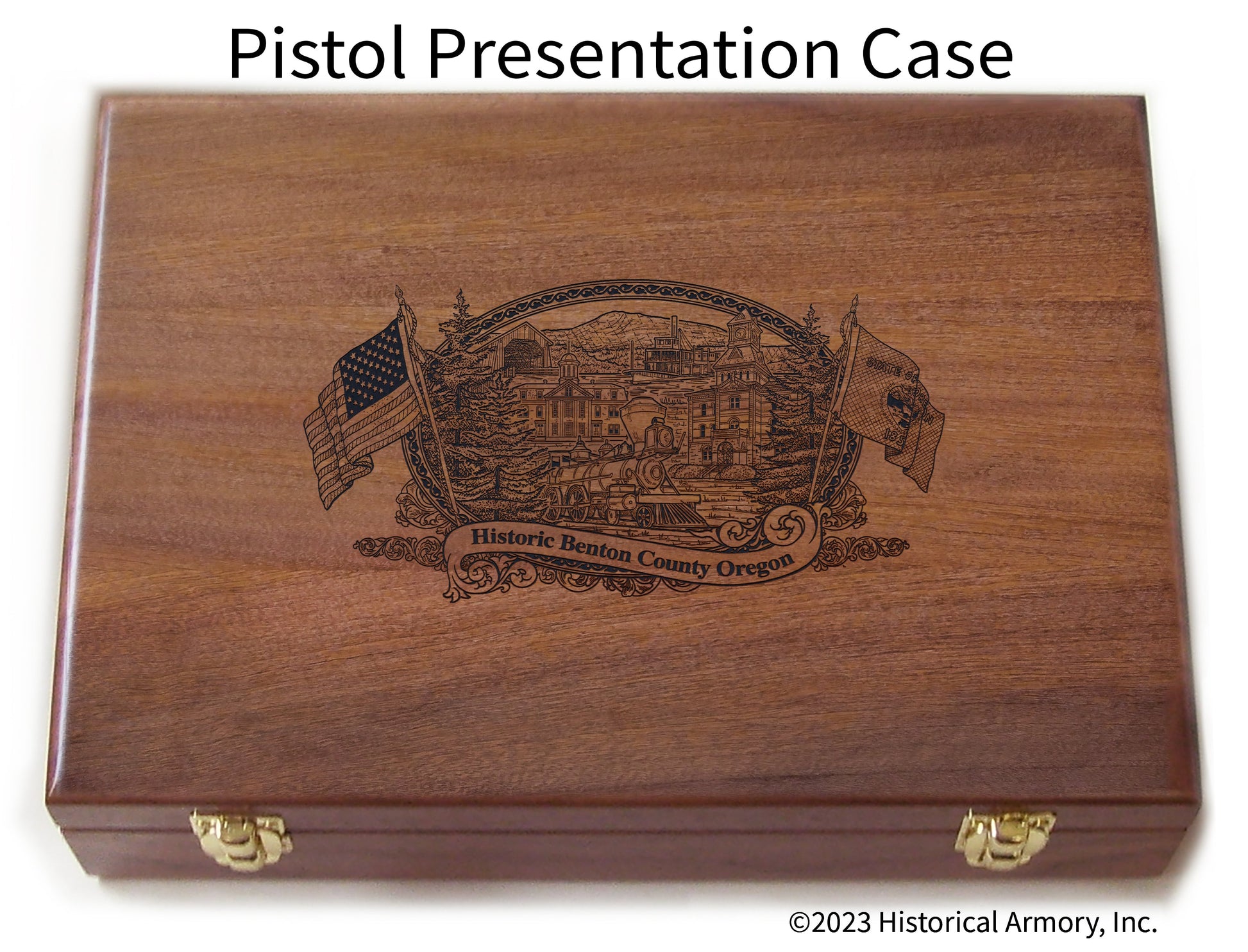 Benton County Oregon Engraved .45 Auto Ruger 1911 Presentation Case