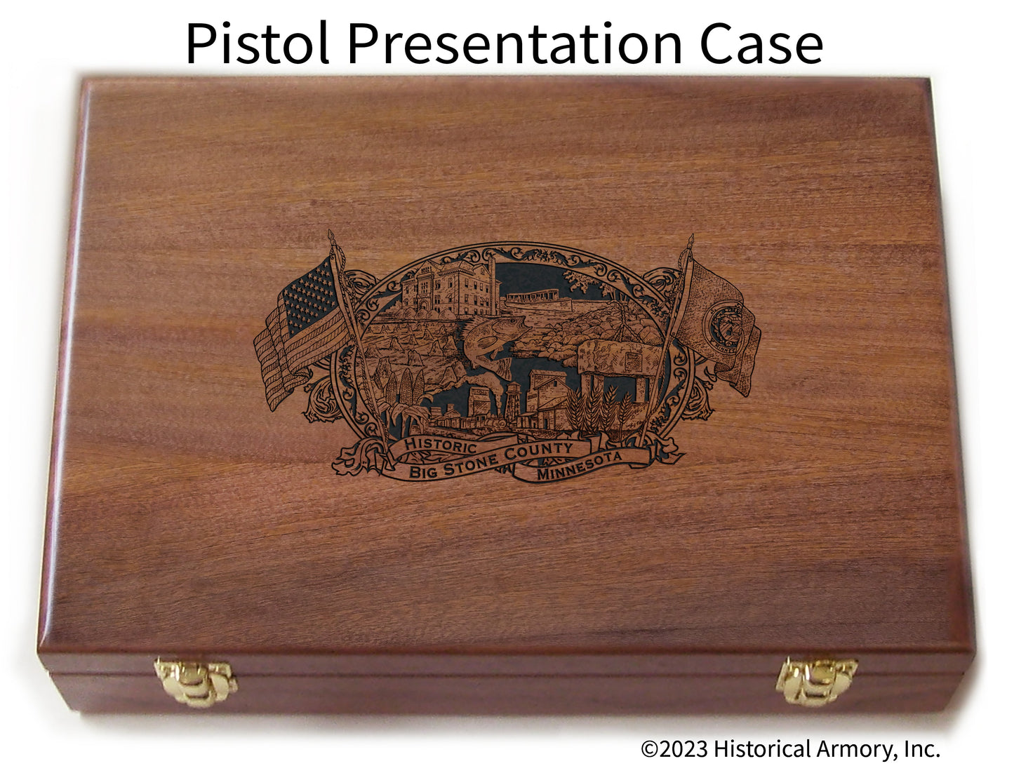 Big-Stone County Minnesota Engraved .45 Auto Ruger 1911 Presentation Case