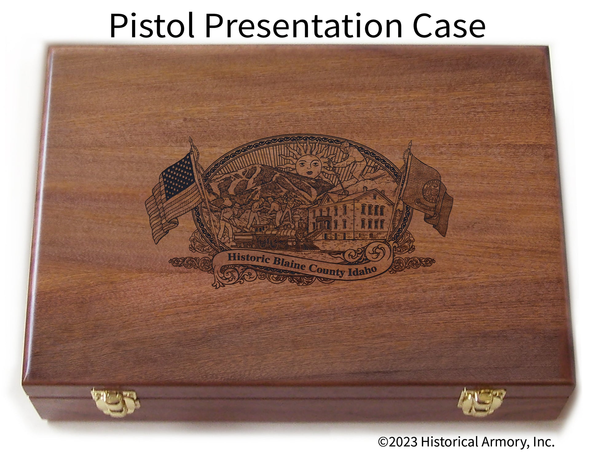 Blaine County Idaho Engraved .45 Auto Ruger 1911 Presentation Case