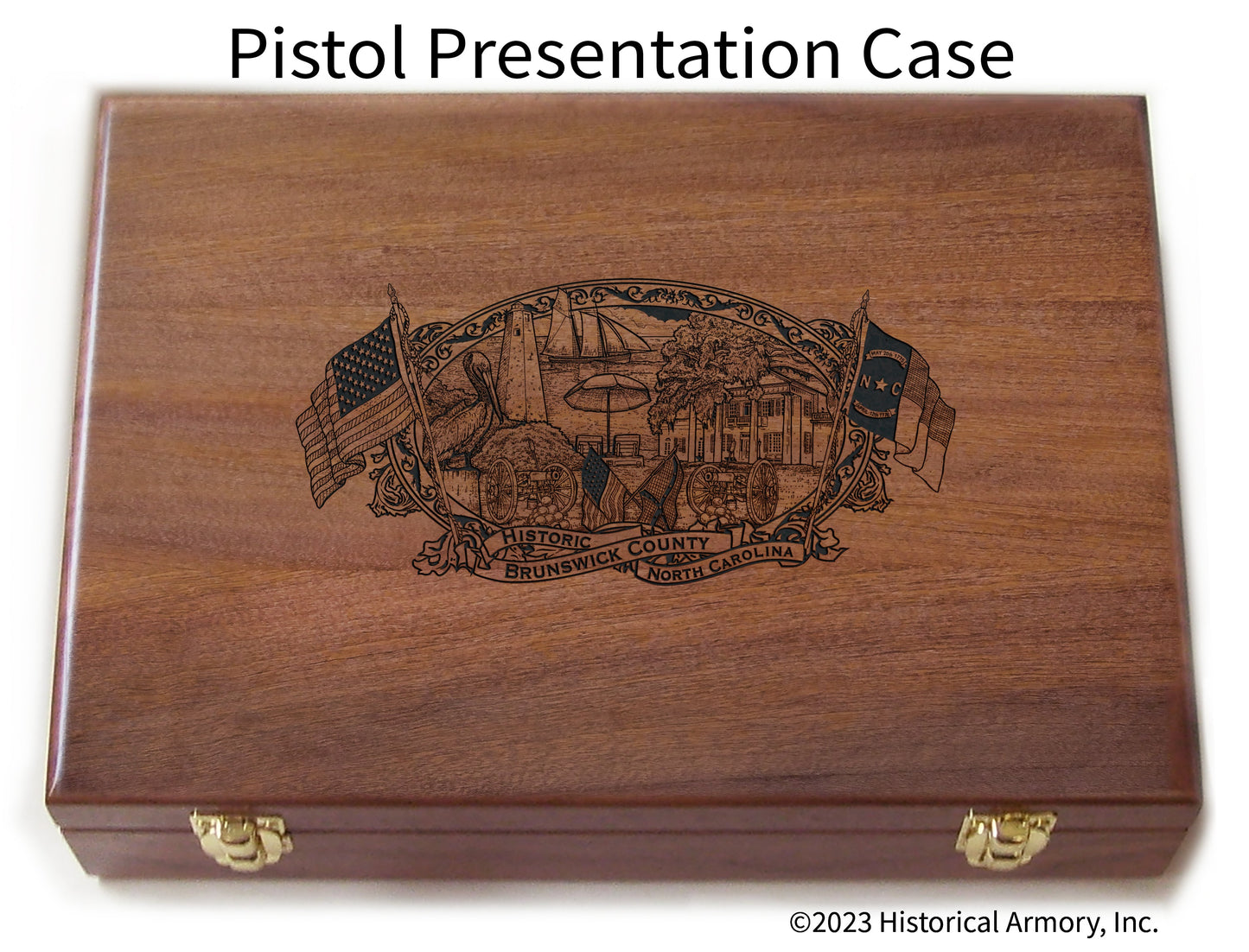 Brunswick County North Carolina Engraved .45 Auto Ruger 1911 Presentation Case