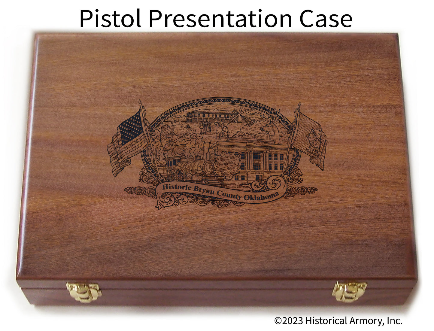 Bryan County Oklahoma Engraved .45 Auto Ruger 1911 Presentation Case