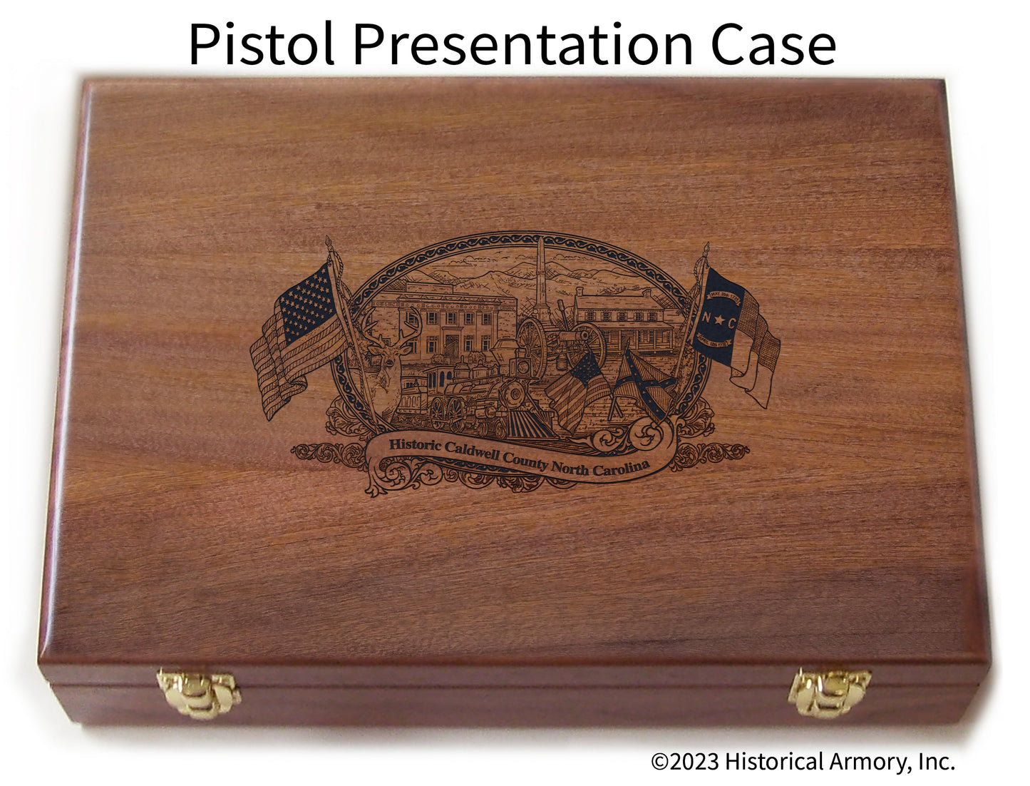 Caldwell County North Carolina Engraved .45 Auto Ruger 1911 Presentation Case