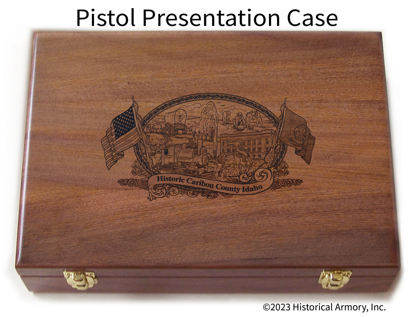 Caribou County Idaho Engraved .45 Auto Ruger 1911 Presentation Case