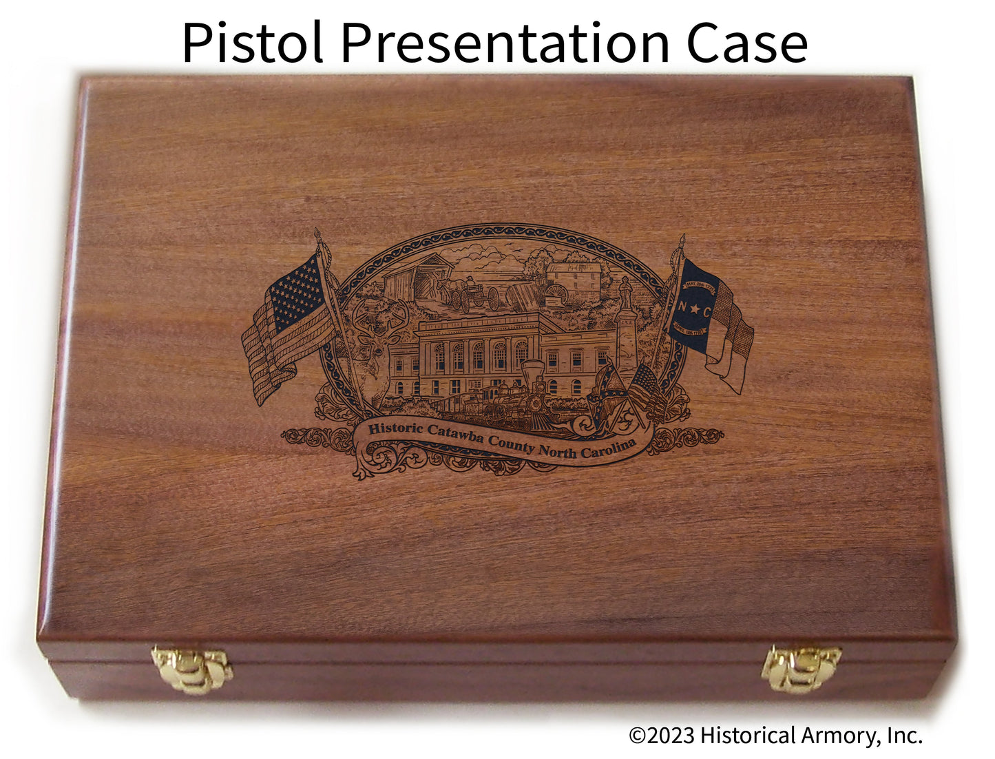 Catawba County North Carolina Engraved .45 Auto Ruger 1911 Presentation Case