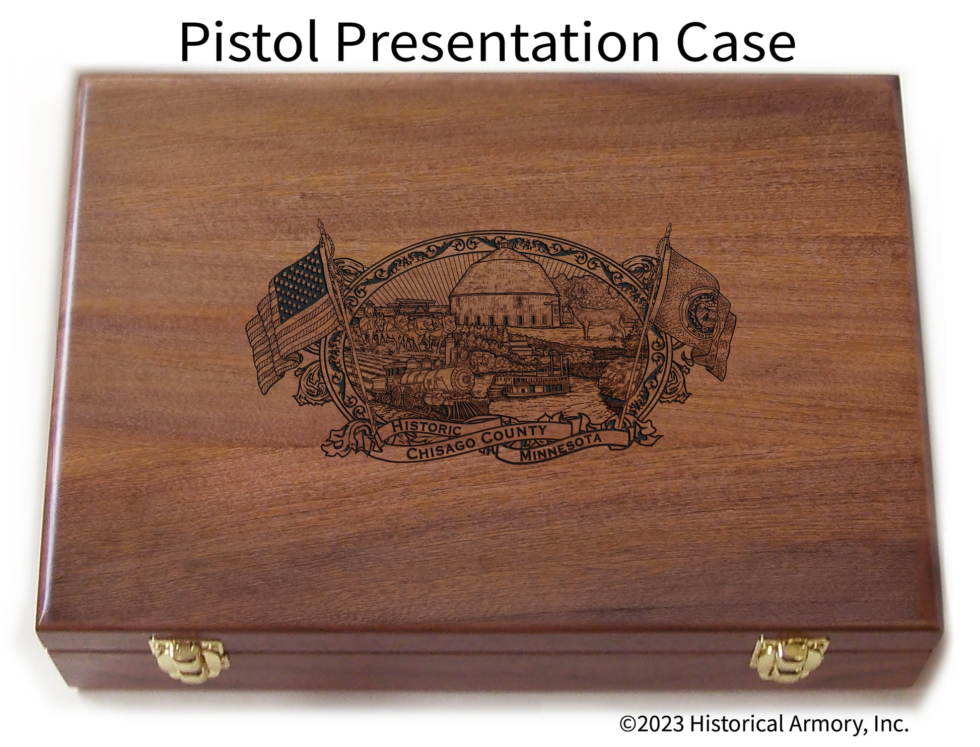 Chisago County Minnesota Engraved .45 Auto Ruger 1911 Presentation Case