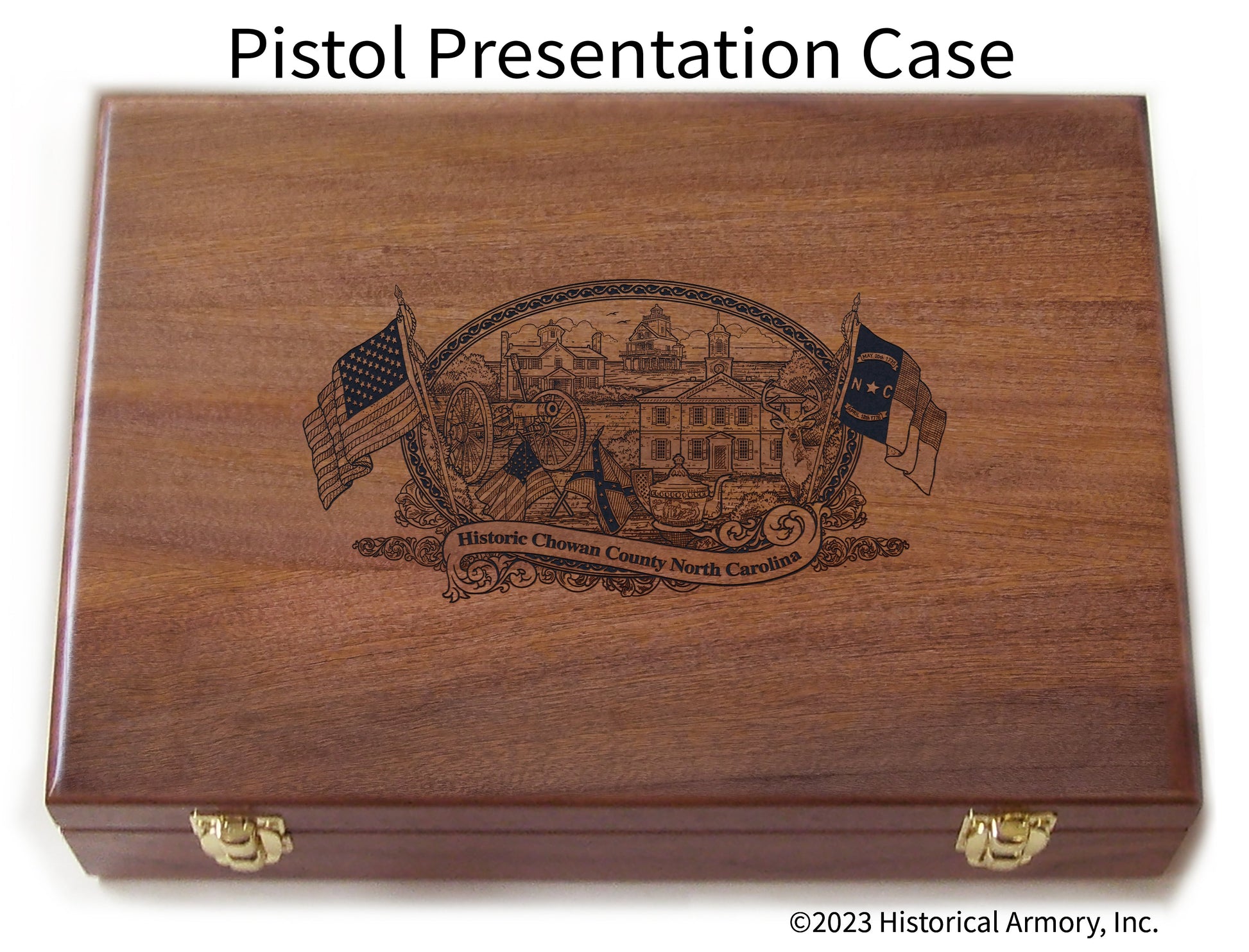 Chowan County North Carolina Engraved .45 Auto Ruger 1911 Presentation Case