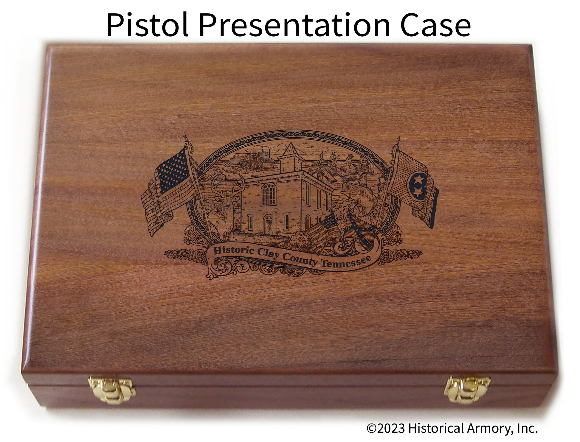 Clay County Tennessee Engraved .45 Auto Ruger 1911 Presentation Case