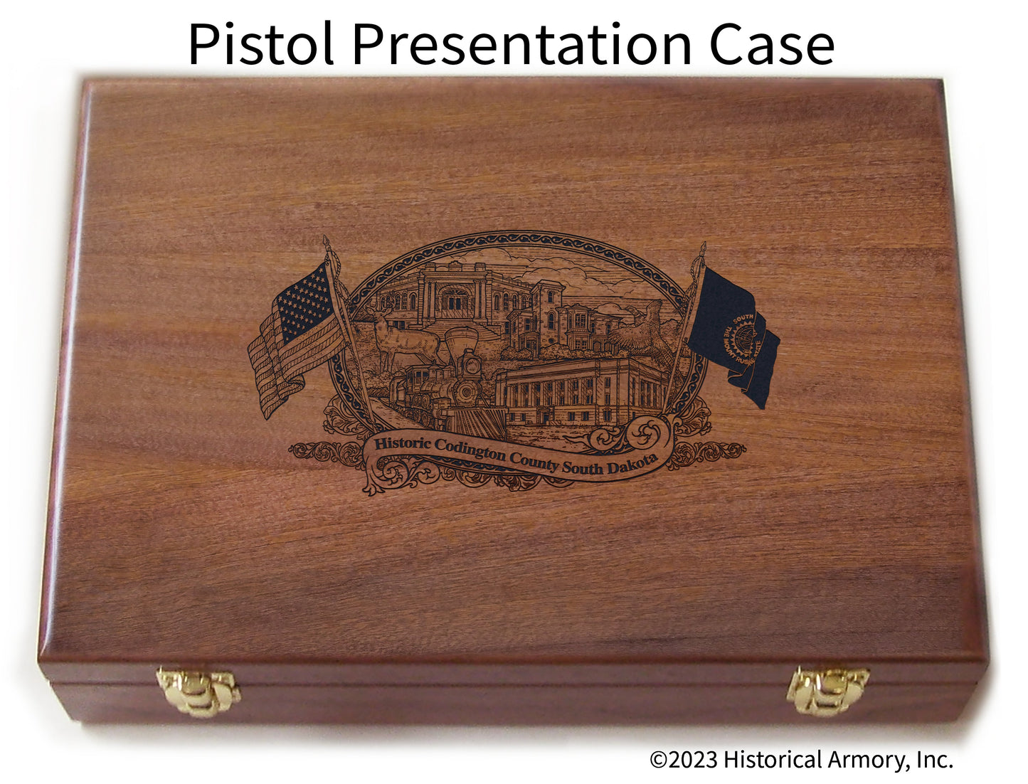 Codington County South Dakota Engraved .45 Auto Ruger 1911 Presentation Case