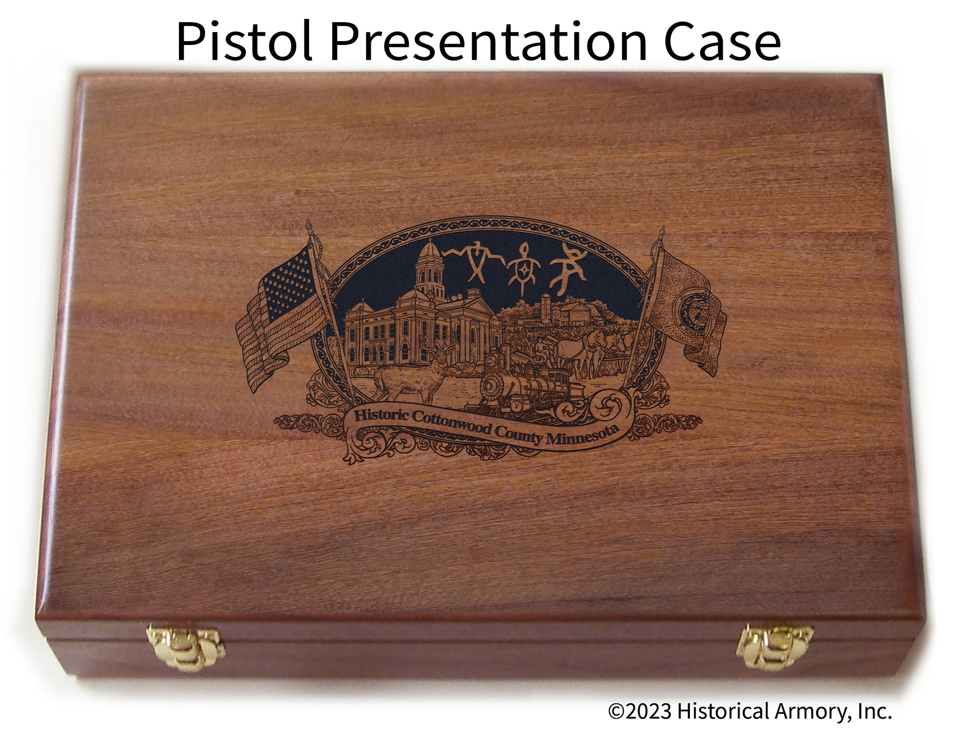 Cottonwood County Minnesota Engraved .45 Auto Ruger 1911 Presentation Case