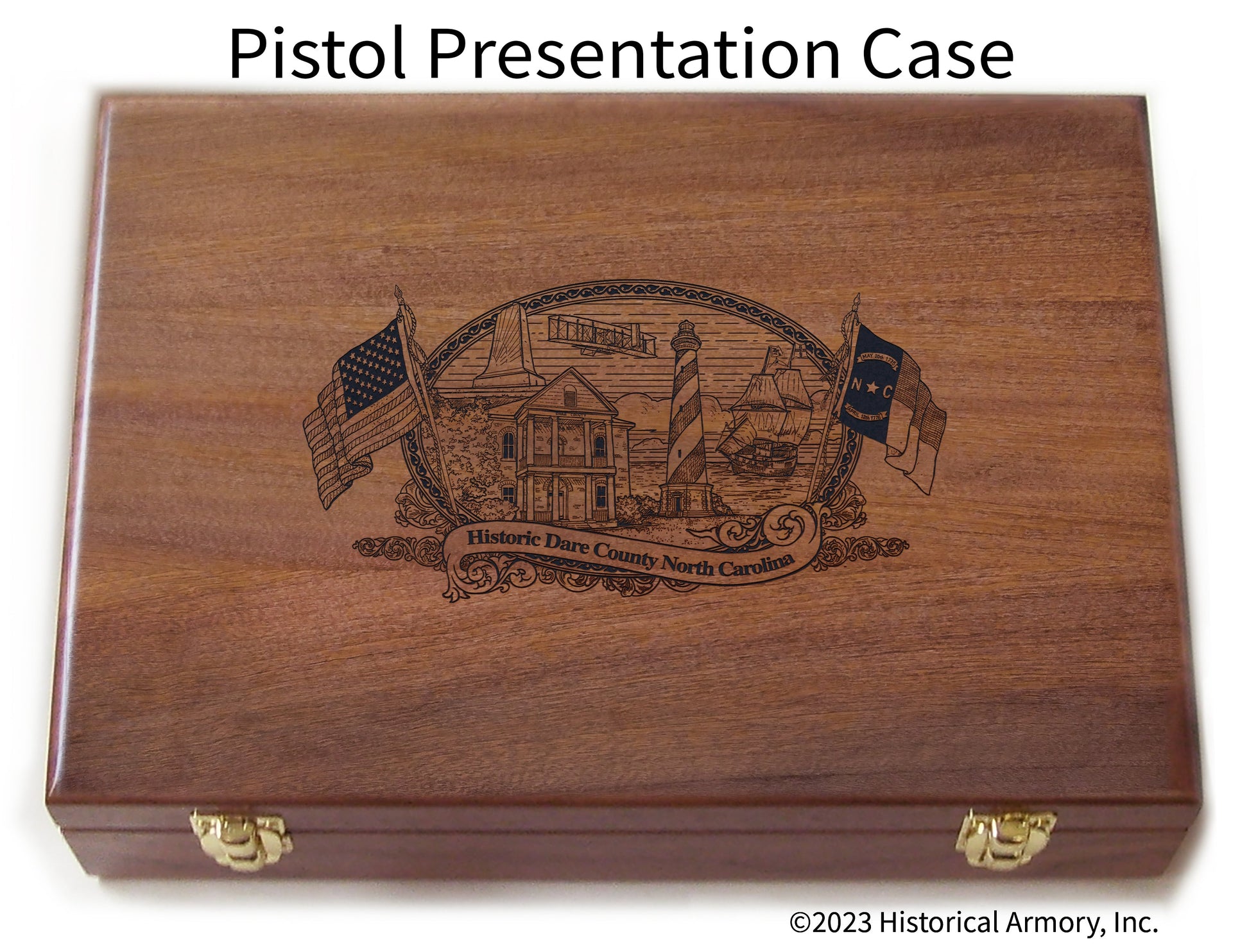 Dare County North Carolina Engraved .45 Auto Ruger 1911 Presentation Case