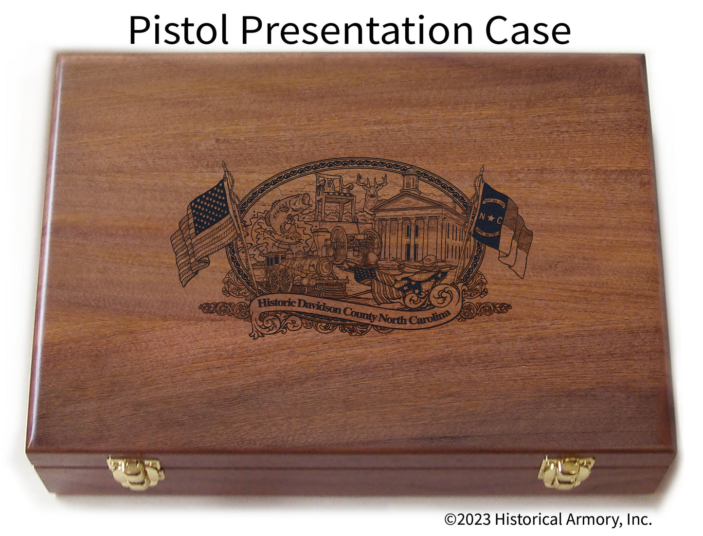 Davidson County North Carolina Engraved .45 Auto Ruger 1911 Presentation Case