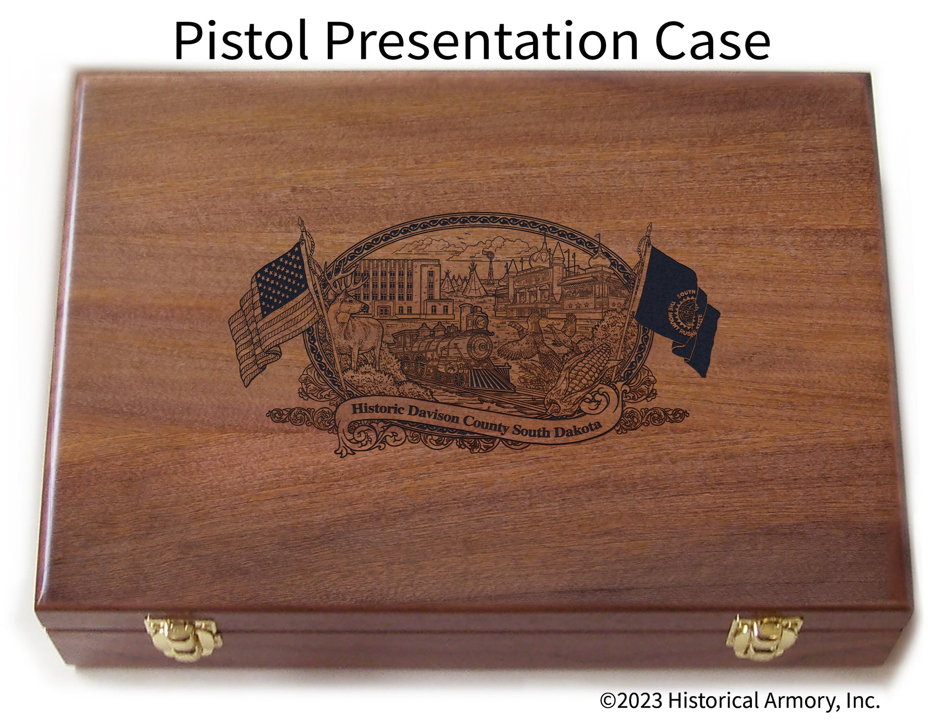 Davison County South Dakota Engraved .45 Auto Ruger 1911 Presentation Case