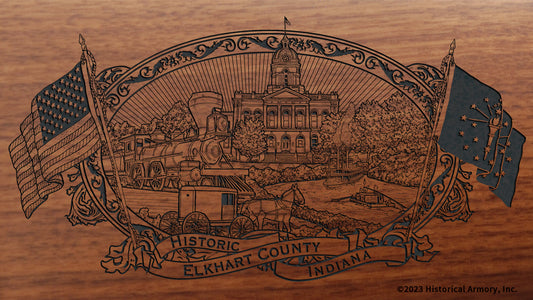 Elkhart County Indiana Engraved Rifle