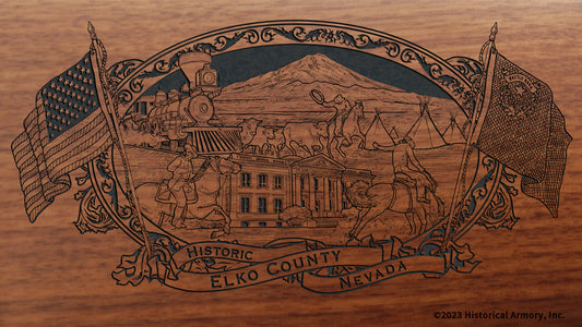 Elko County Nevada Engraved Rifle