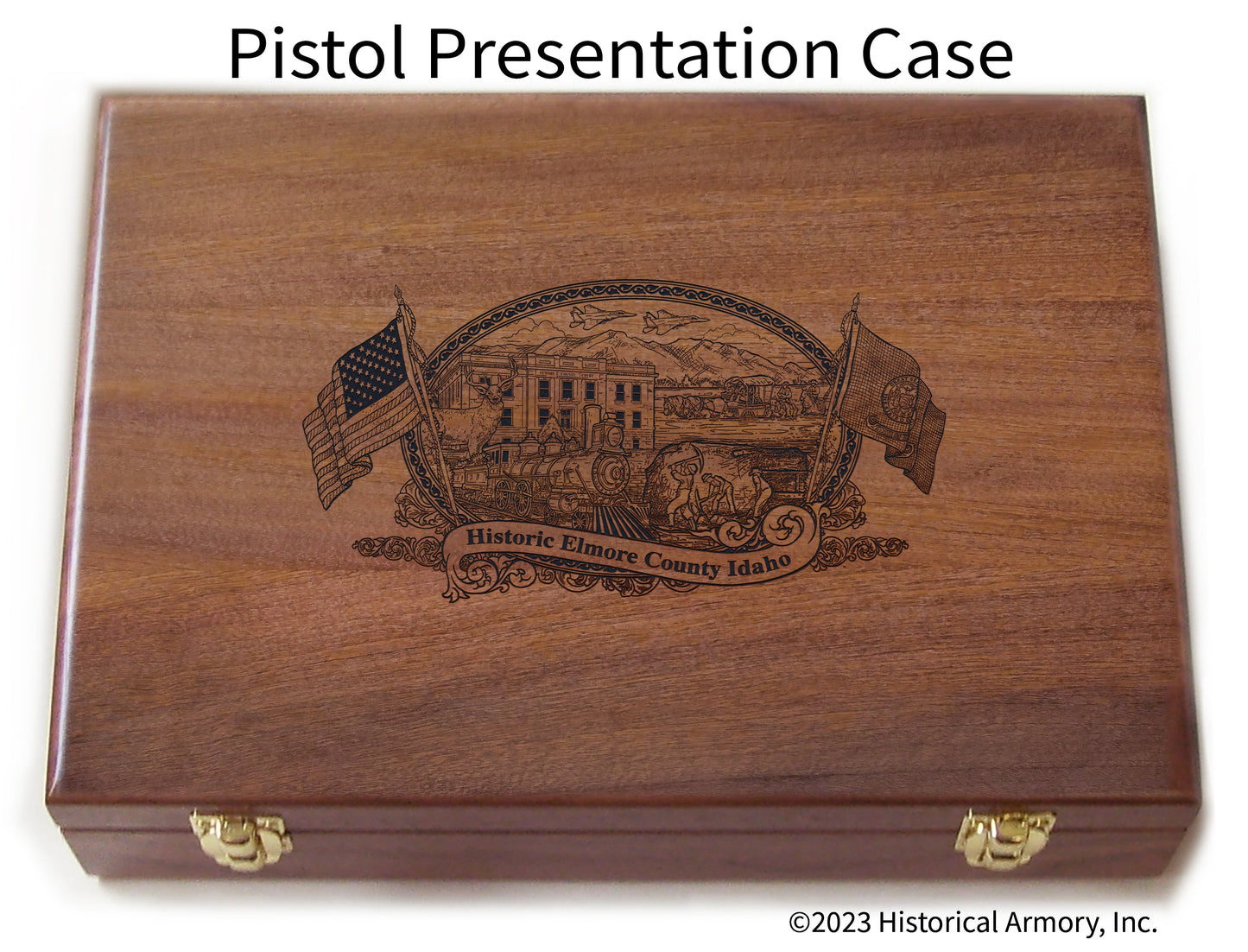 Elmore County Idaho Engraved .45 Auto Ruger 1911 Presentation Case