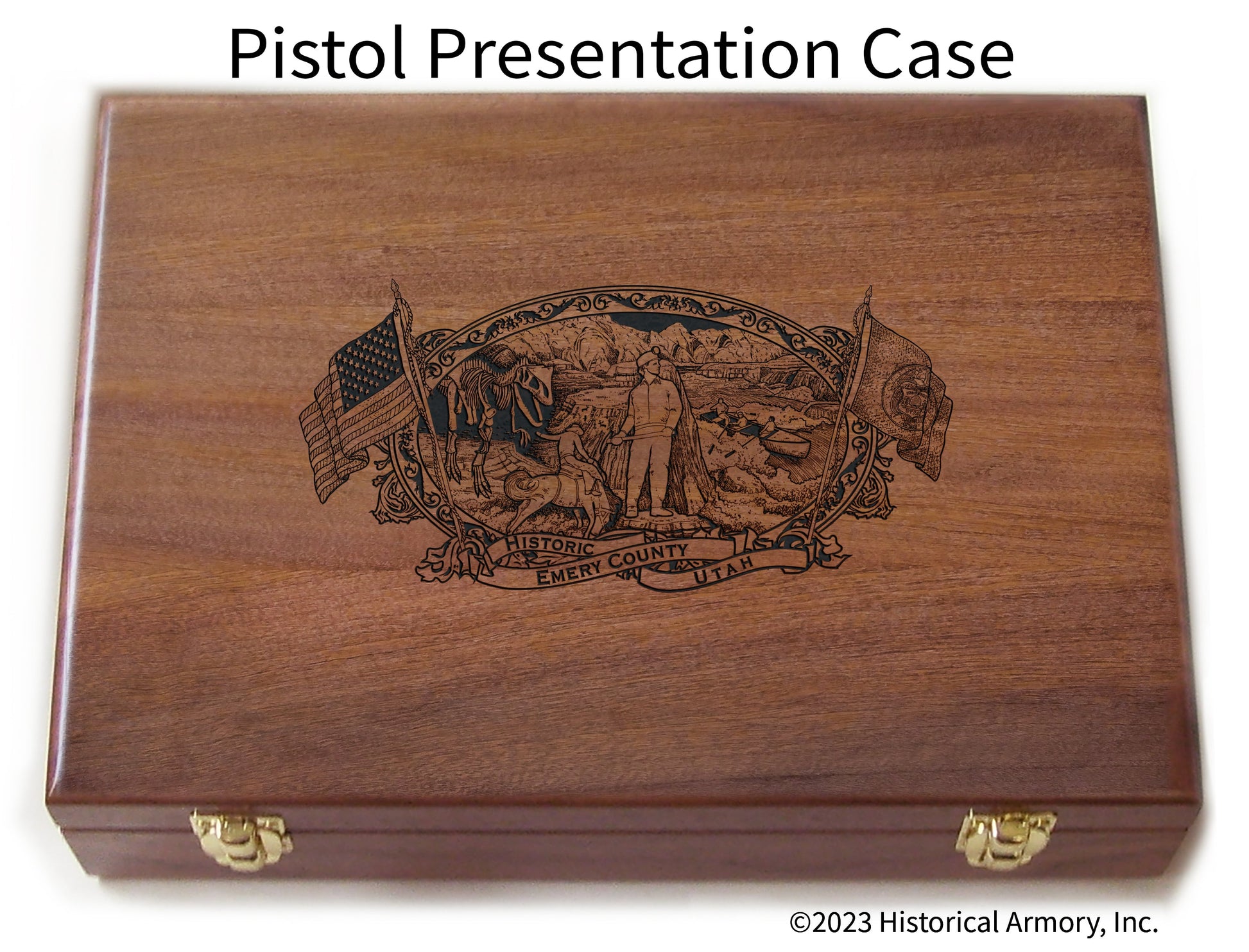 Emery County Utah Engraved .45 Auto Ruger 1911 Presentation Case