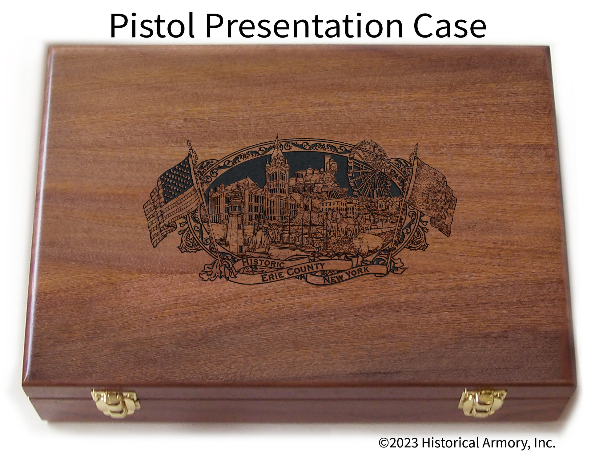 Erie County New York Engraved .45 Auto Ruger 1911 Presentation Case