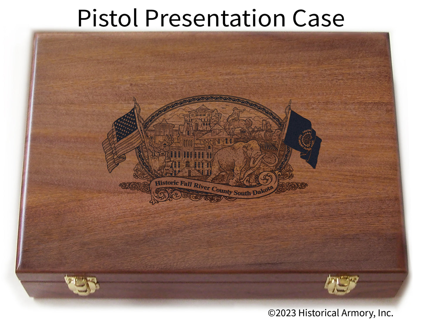 Fall River County South Dakota Engraved .45 Auto Ruger 1911 Presentation Case