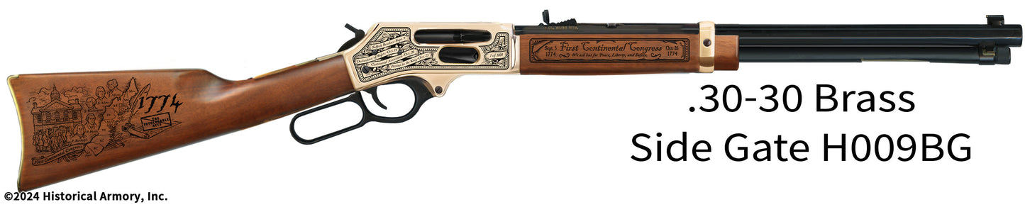 First Continental Congress Limited Edition Henry Brass Side Gate Engraved Rifle