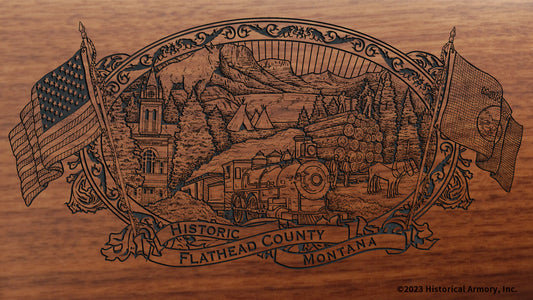 Flathead County Montana Engraved Rifle