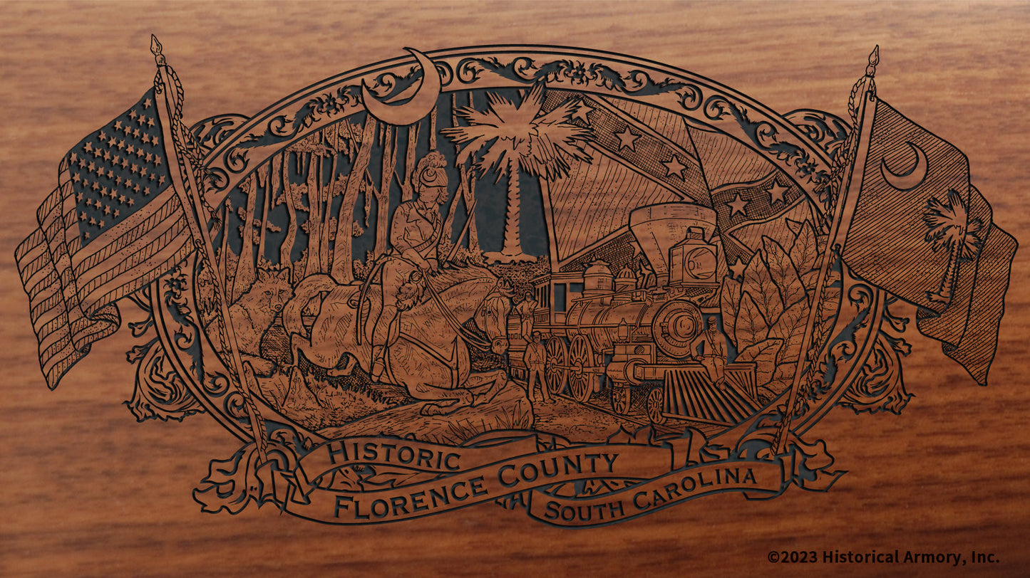 Florence County South Carolina Engraved Rifle