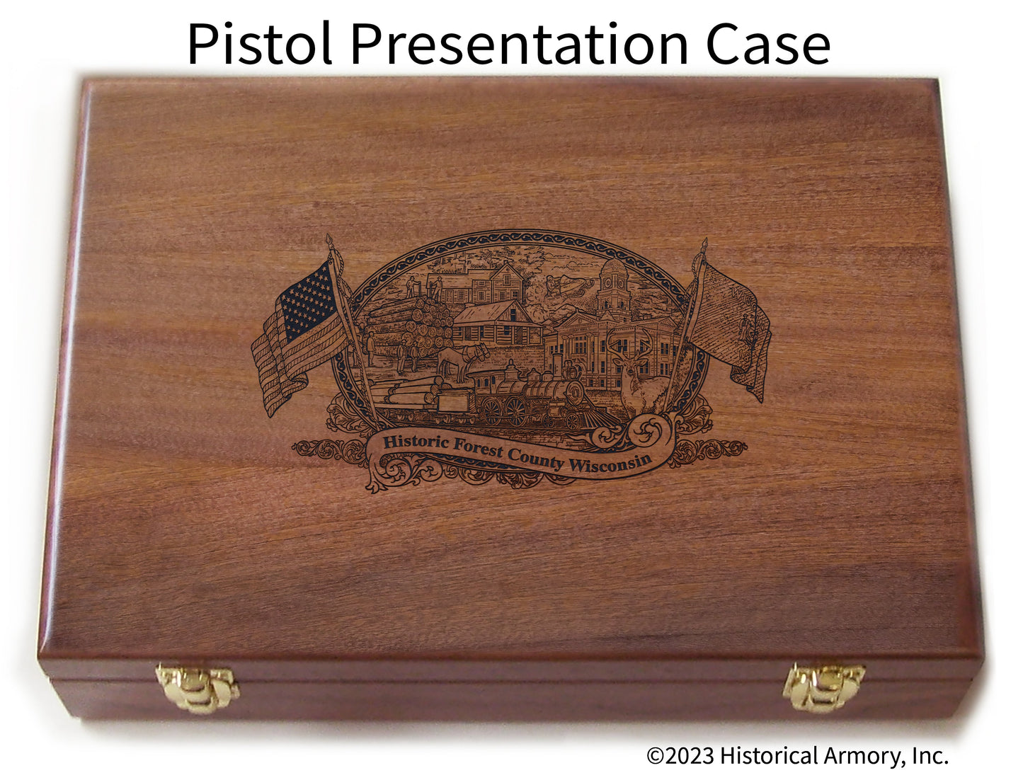 Forest County Wisconsin Engraved .45 Auto Ruger 1911 Presentation Case