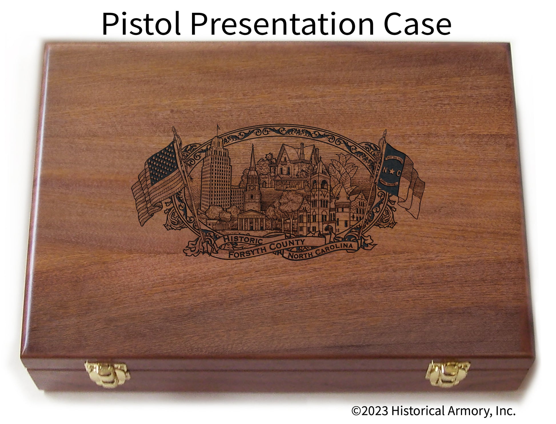 Forsyth County North Carolina Engraved .45 Auto Ruger 1911 Presentation Case