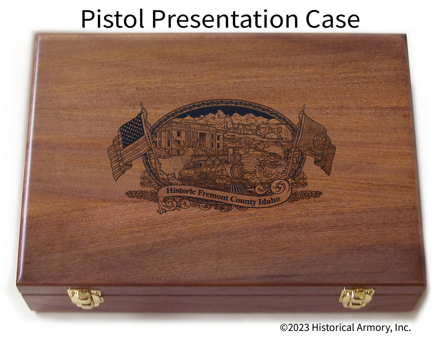 Fremont County Idaho Engraved .45 Auto Ruger 1911 Presentation Case