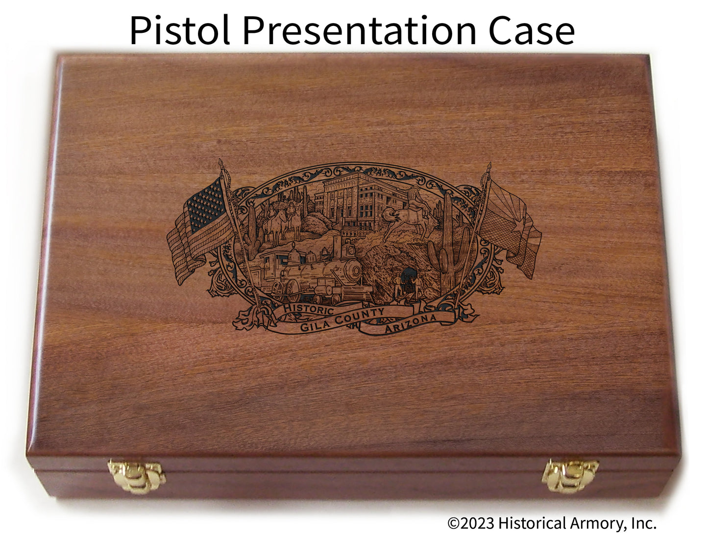 Gila County Arizona Engraved .45 Auto Ruger 1911 Presentation Case