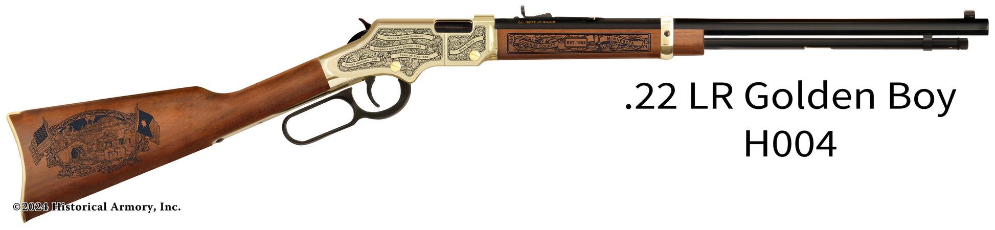 Goodhue County Minnesota Engraved Henry Golden Boy Rifle