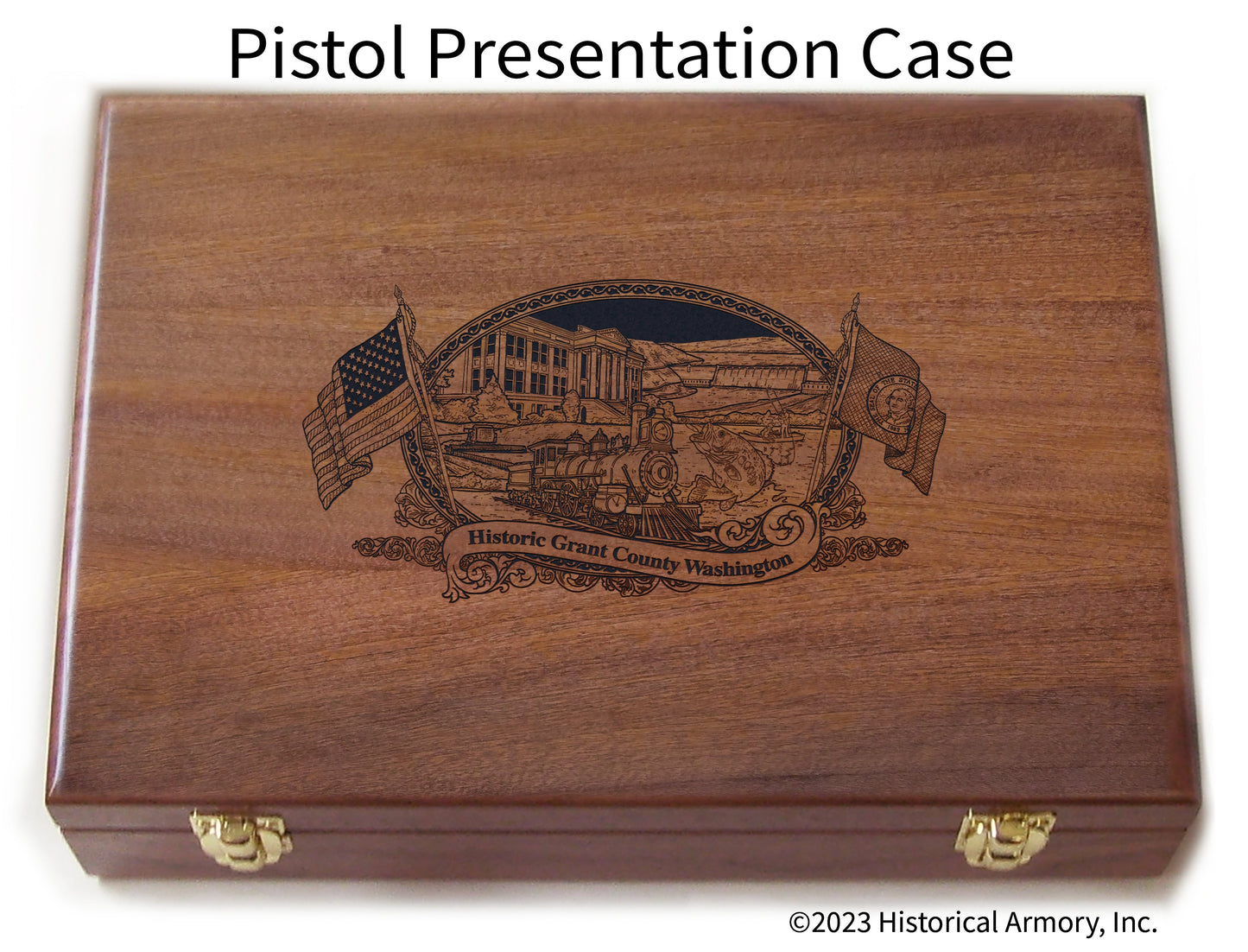 Grant County Washington Engraved .45 Auto Ruger 1911 Presentation Case