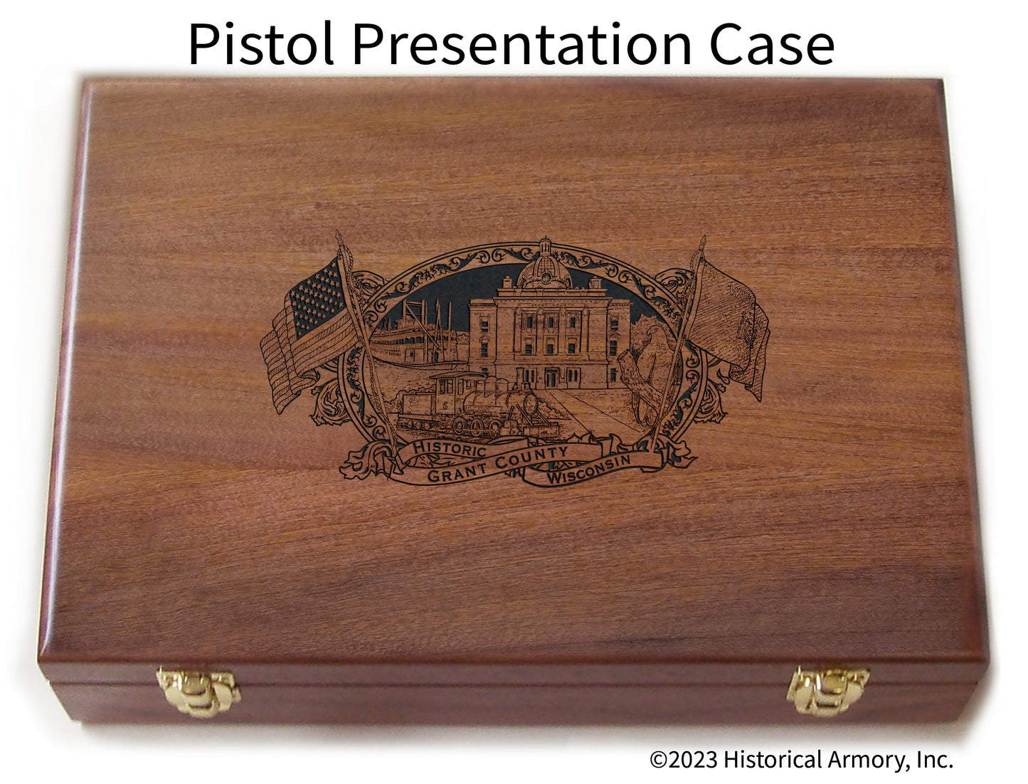 Grant County Wisconsin Engraved .45 Auto Ruger 1911 Presentation Case