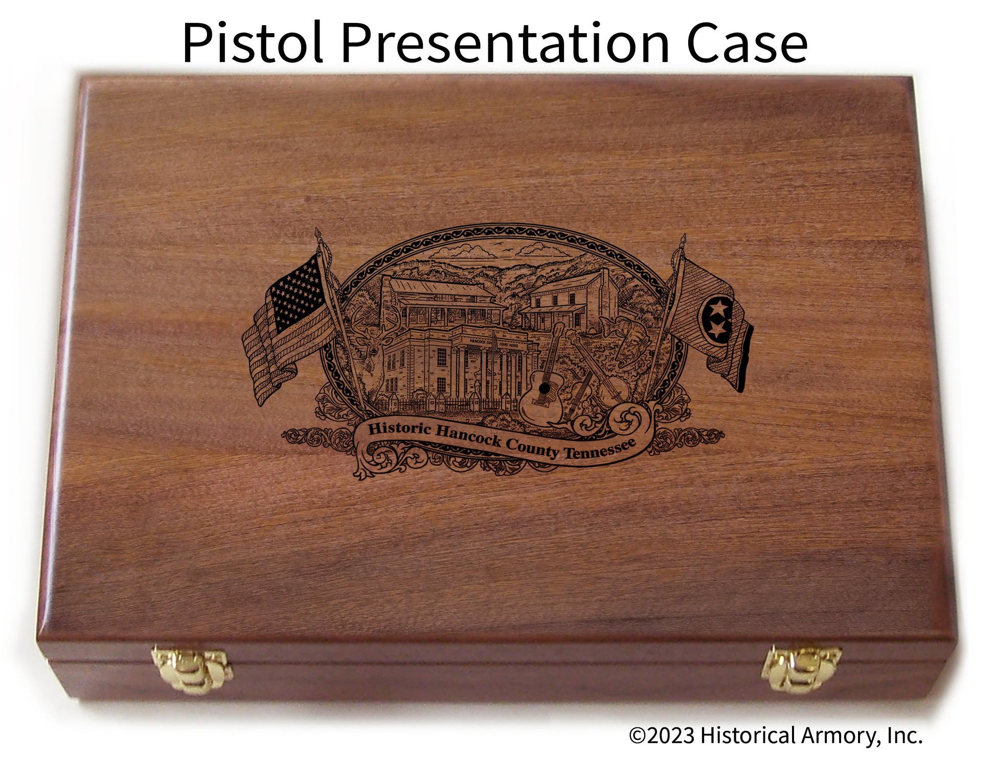 Hancock County Tennessee Engraved .45 Auto Ruger 1911 Presentation Case