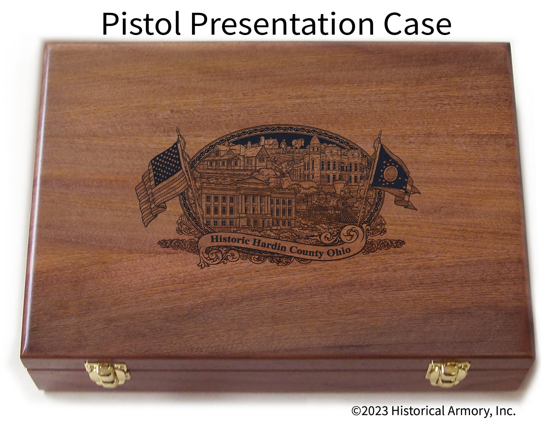 Hardin County Ohio Engraved .45 Auto Ruger 1911 Presentation Case