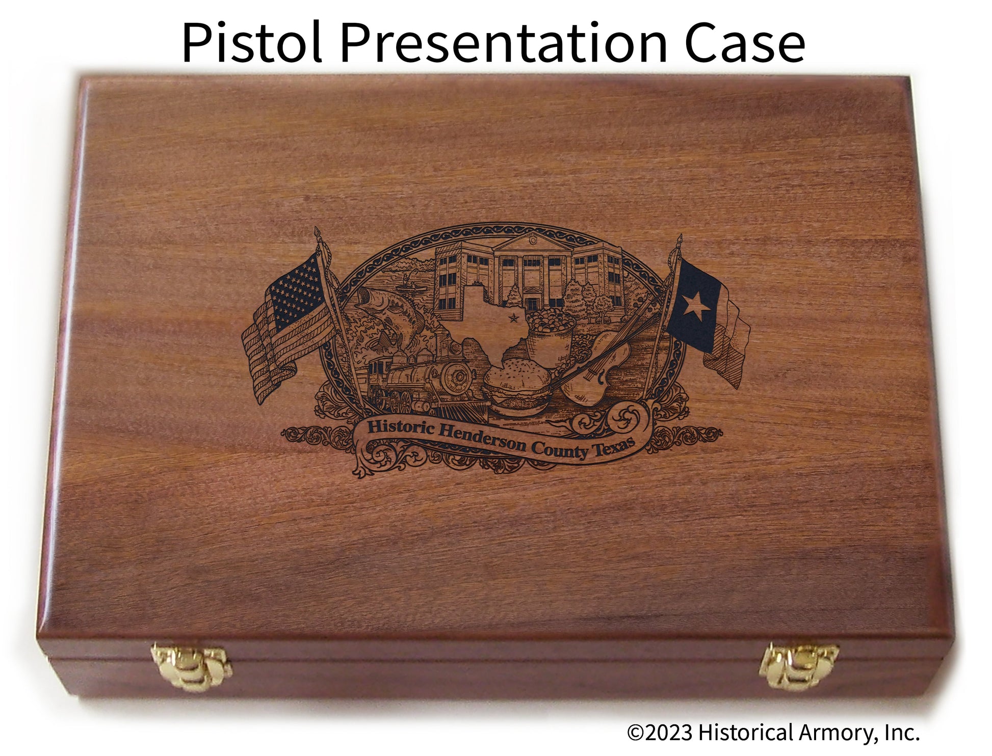 Henderson County Texas Engraved .45 Auto Ruger 1911 Presentation Case