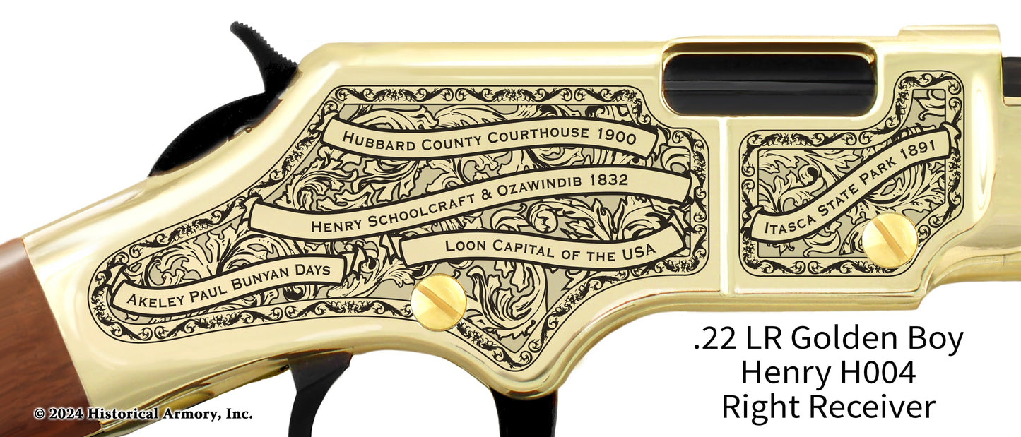 Hubbard County Minnesota Engraved Henry Golden Boy Rifle