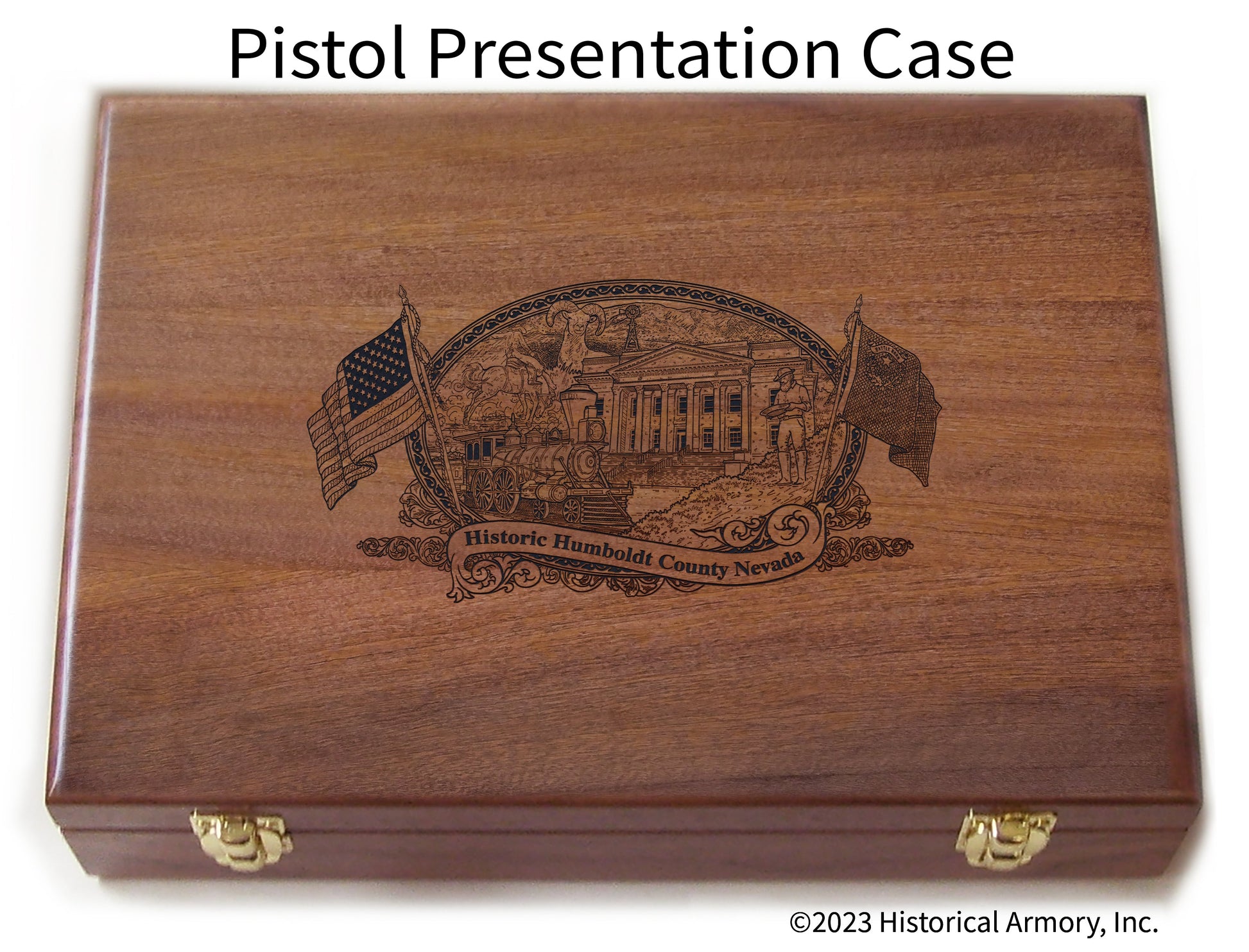 Humboldt County Nevada Engraved .45 Auto Ruger 1911 Presentation Case